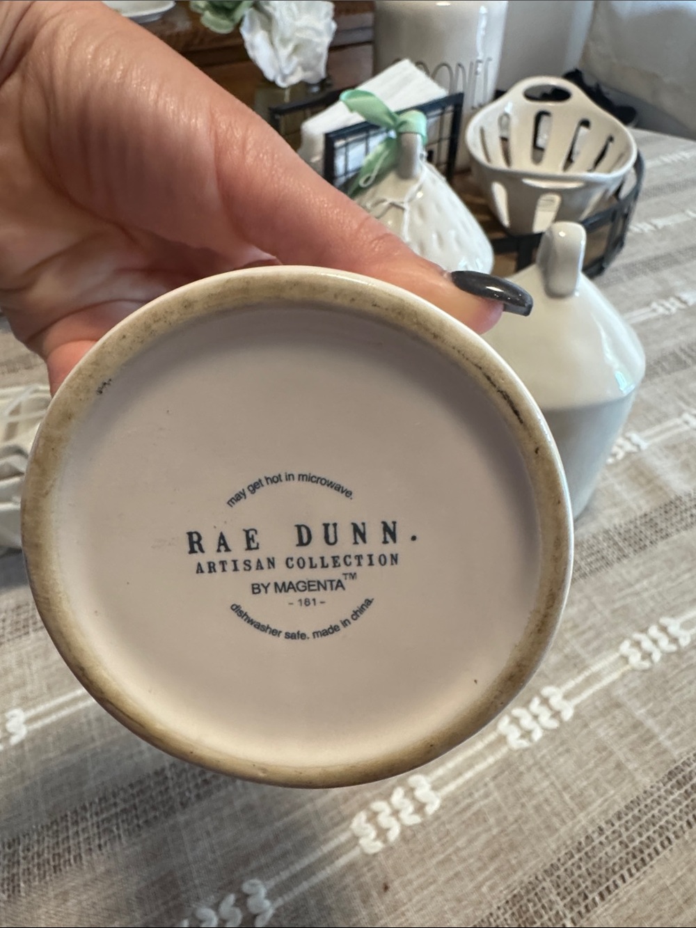 Rae Dunn White Ceramic 'SUGAR' Canister with Black Lettering - Picture 2 of 2